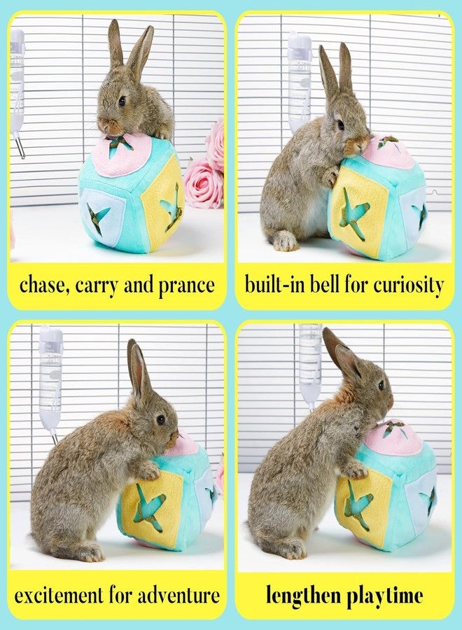 Jevnd Large Rabbit Foraging Toy with Bell, Washable Puzzle Feed Game Rabbit Toy for Bunnies Boredom, Snuffle Ball Treat Dispenser Exercise Bunny Enrichment Toys, Bunny Toys for Indoor Bunnies(Random Color) - Image 5